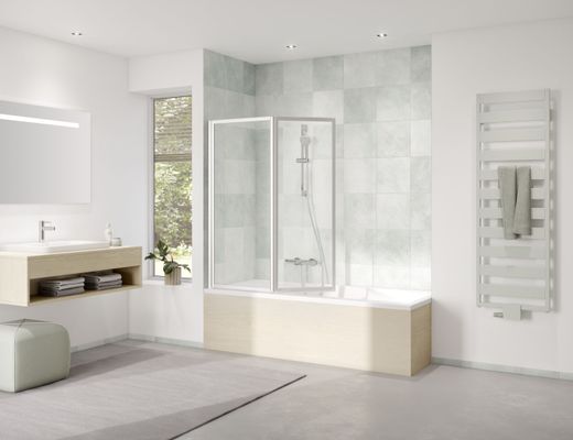 Kermi KR Faltwand Vario 2000 FW2 0600x 1400 BV: 1151-1167 WEI ESG Opaco Bild 4
