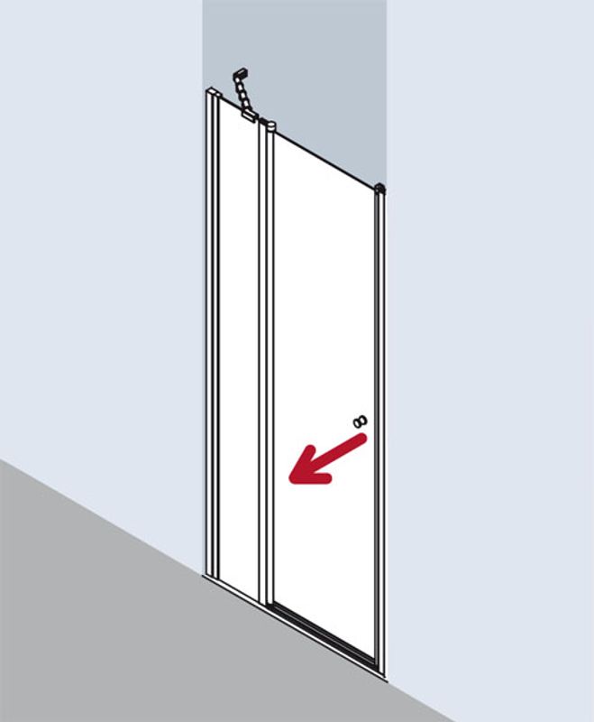 Kermi Schwingtür Ibiza 2000 STR 0880x 2000 BV: 845-880 WEI ESG, Farbe weiß Bild 1