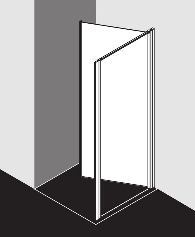Kermi KR Seitenwand Ibiza 2000 TBD 0750x 1850 BV: 720-750 WEI ESG klar Clean, 1850 mm, Farbe transparent Bild 1