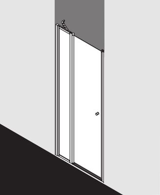 Kermi Schwingtür, mit Festfeld Nova 2000 90 x 185 cm, Pr.silber Kerolan Fontana, 1850 mm, Farbe silberfarben Bild 12
