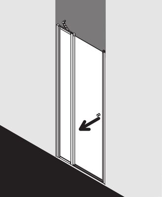 Kermi Schwingtür, mit Festfeld Nova 2000 90 x 185 cm, Pr.silber Kerolan Fontana, 1850 mm, Farbe silberfarben Bild 9