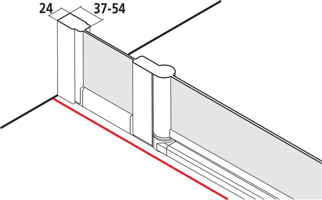Kermi KR Viertelkreis Nova 2000 P48 1000 x1850 BV: 970-985 WEI Kerolan Fontana, 1850 mm Bild 7