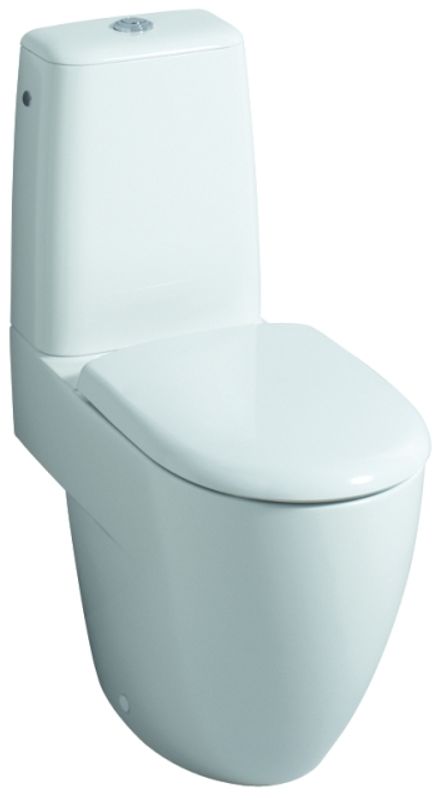 Hamberger WC-Sitz mit TakeOff, Semi Wrapover, Edelstahl-Scharnier, Befestigung von oben, 448 x 367 mm, Farbe weiß Bild 1