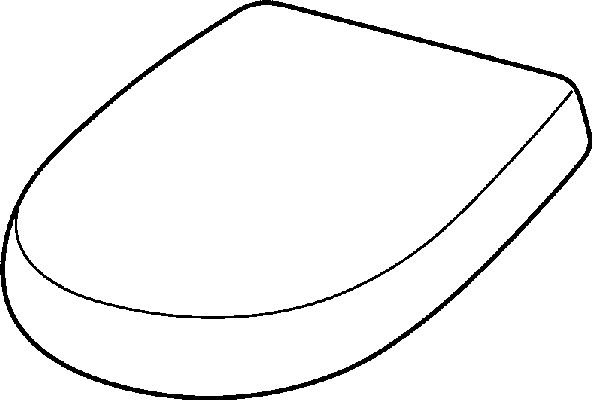 Hamberger WC-Sitz mit TakeOff, Semi Wrapover, Edelstahl-Scharnier, Befestigung von oben, 448 x 367 mm, Farbe weiß Bild 4