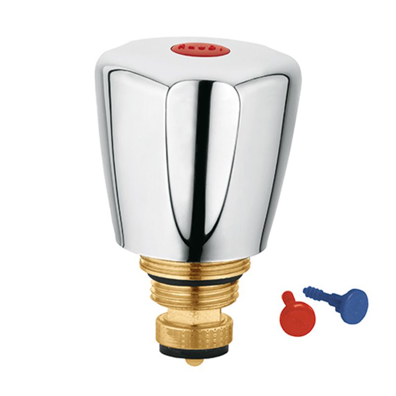 Kludi Hubkegel-Oberteil 1/2" kalt / warm, Farbe silberfarben Bild 1
