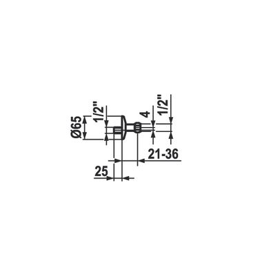 KWC,ROTTENBURG KWC Batteriewandanschluss Exzentrisch 5 mm, 1/2" x 1/2, Farbe silberfarben Bild 3