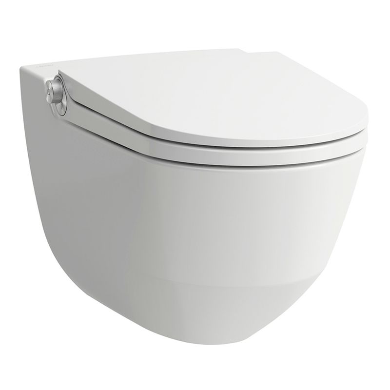 Laufen RIVA CLEANET Dusch-WC komplett, spülrandlos, Sitz mit AS u.abnehmbar, verdeckte Befestigung, weiss, 505 x 600 x 395 x 600 x 600 mm, Farbe weiß LCC LAUFEN Clean Coat Bild 1