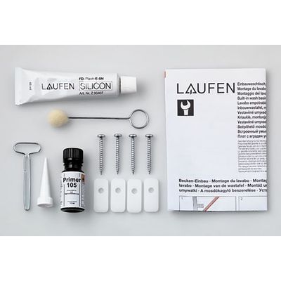 Laufen Laufe Montageset, für Einbau-WT von unten BIJOU, BIROVA, SAVOY, Farbe beige Bild 2