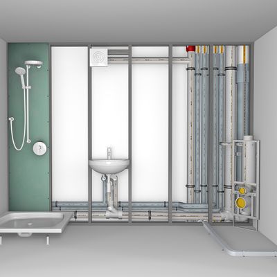Missel system-WC-Spülrohr als Ecklösung mit Anschlussbogen, DN 100 Bild 2