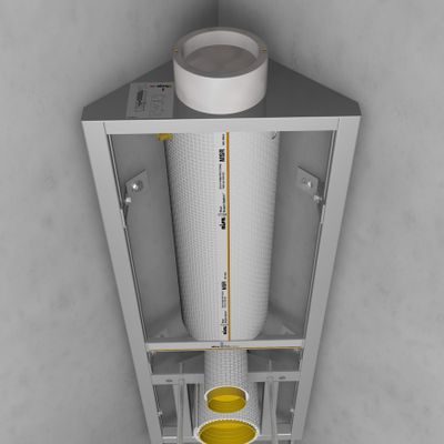 Missel system-WC-Spülrohr als Ecklösung mit Anschlussbogen, DN 100 Bild 4