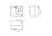 Oventrop Stellmotor Lineg für Drei- und Vierwegemischer, 230 V, 70 x 80 x 93 mm Bild 2