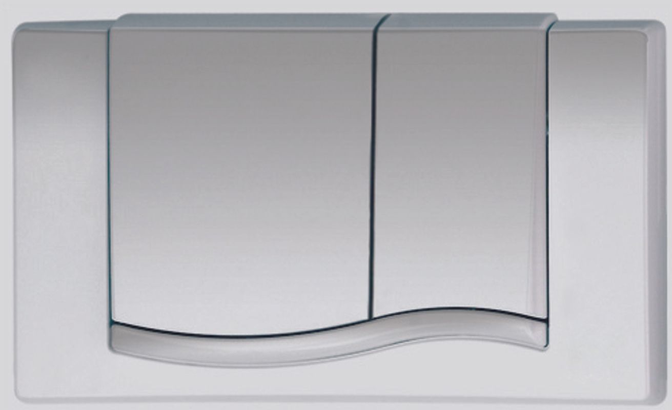 Pauli + Menden WC-Betätigungsplatte MEPA Wave 2-M Kunststoff Matt, 180 x 22 mm, Farbe chrom Bild 1