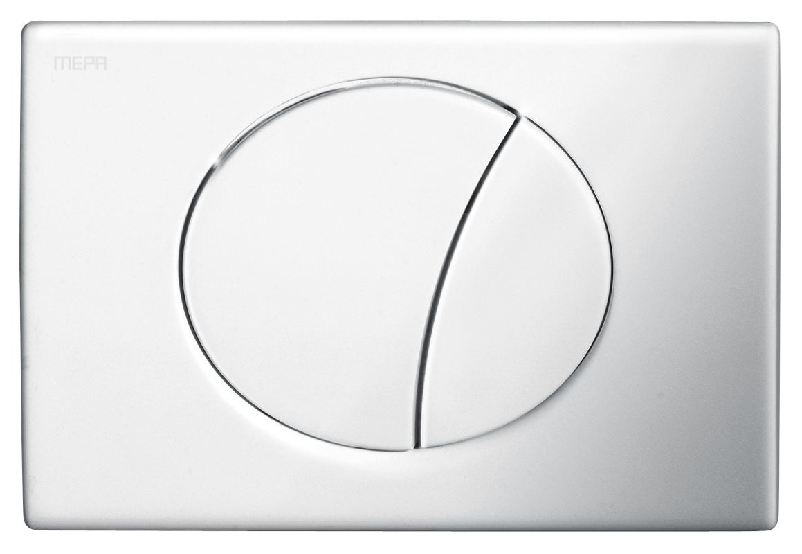 Pauli + Menden WC-Betätigungsplatte MEPA Ellipse 2-M Kunststoff Matt, 165 x 13 mm, Farbe chrom Bild 1