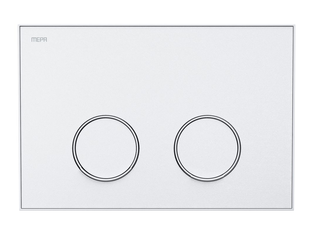 Pauli + Menden WC Betätigungsplatte MEPA Frame 2-M Laminam Weiss-Matt, 148 x 218 mm, Farbe weiß Bild 1