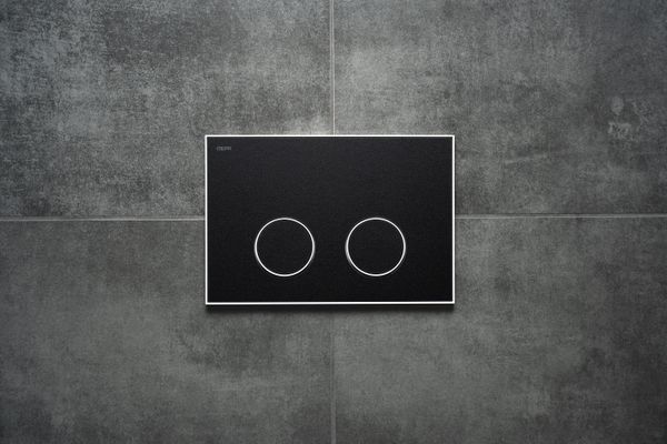 Pauli + Menden WC Betätigungsplatte MEPA Frame 2-M Laminam Schwarz-Matt, 148 x 218 mm, Farbe weiß Bild 6