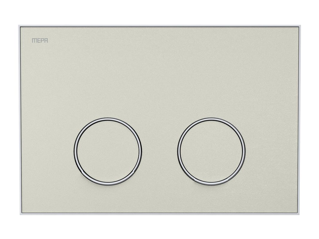 Pauli + Menden WC Betätigungsplatte MEPA Frame 2-M Laminam Sand-Matt, 148 x 218 mm, Farbe weiß Bild 1