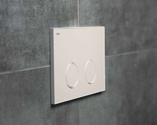 Pauli + Menden WC Betätigungsplatte MEPA Frame 2-M Laminam Sand-Matt, 148 x 218 mm, Farbe weiß Bild 4