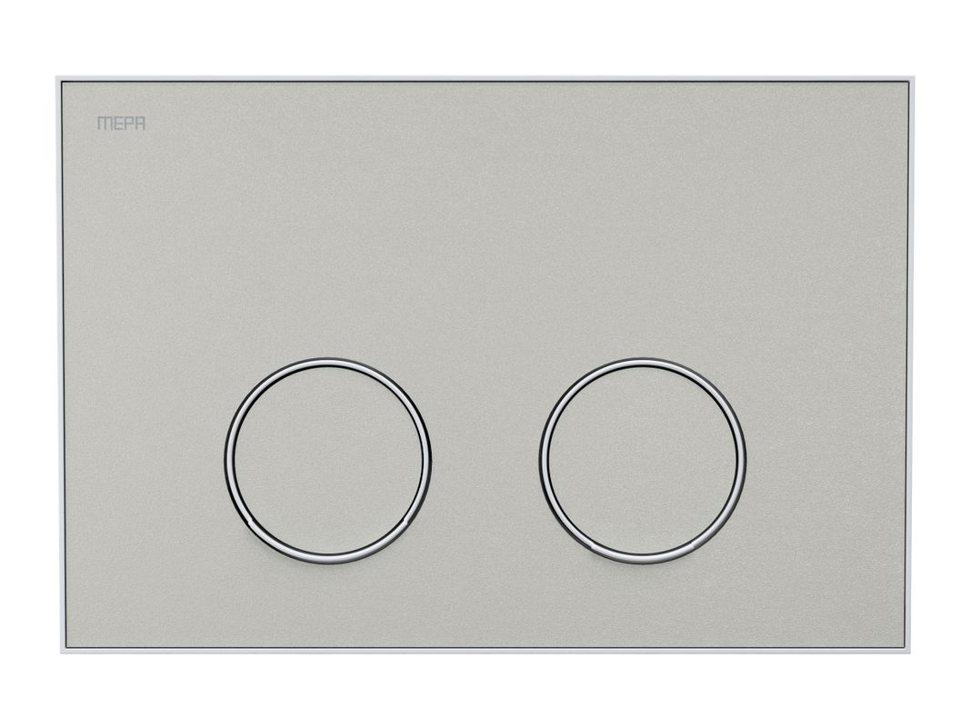Pauli + Menden WC Betätigungsplatte MEPA Frame 2-M Laminam Warmgrau-Mattweiss, 148 x 218 mm, Farbe warm grau Bild 1