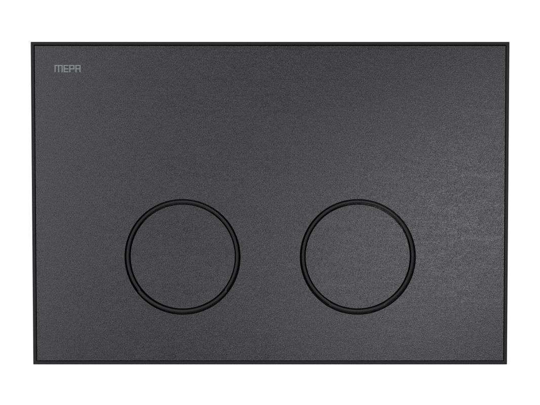Pauli + Menden WC Betätigungsplatte MEPA Frame 2-M Laminam Schwarz-Matt, 148 x 218 mm, Farbe schwarz Bild 1