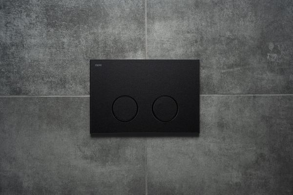 Pauli + Menden WC Betätigungsplatte MEPA Frame 2-M Laminam Schwarz-Matt, 148 x 218 mm, Farbe schwarz Bild 6