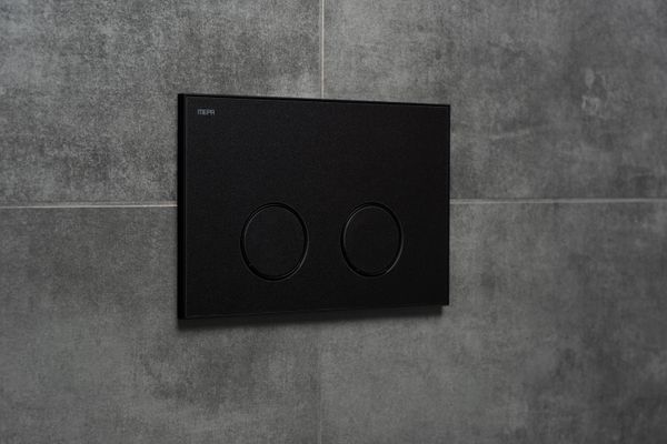 Pauli + Menden WC Betätigungsplatte MEPA Frame 2-M Laminam Schwarz-Matt, 148 x 218 mm, Farbe schwarz Bild 5