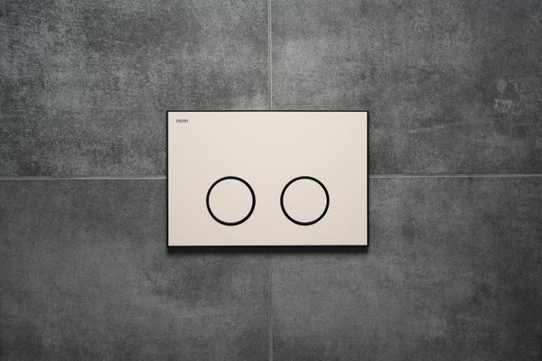 Pauli + Menden WC Betätigungsplatte MEPA Frame 2-M Laminam Sand-Matt, 148 x 218 mm, Farbe schwarz Bild 6