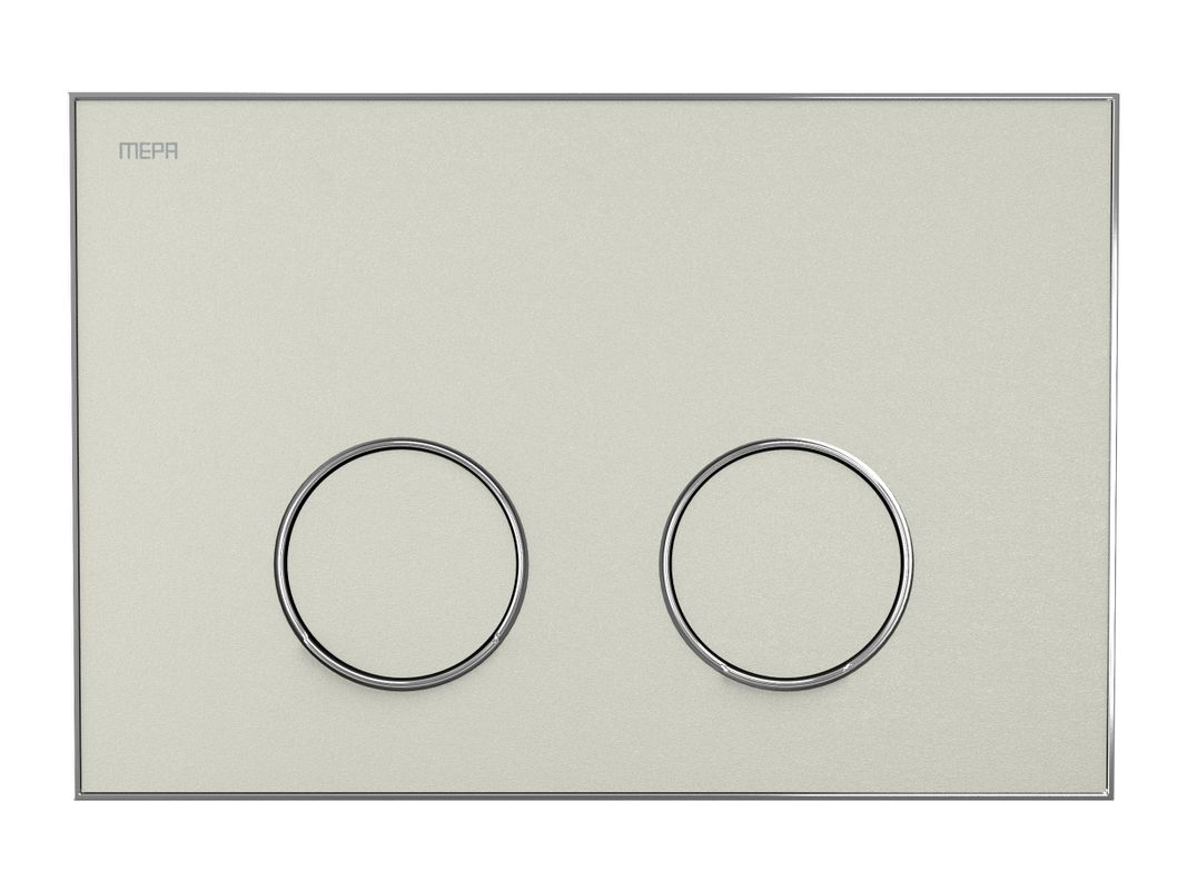 Pauli + Menden WC Betätigungsplatte MEPA Frame 2-M Laminam Sand-Glanz, 148 x 218 mm, Farbe chrom Bild 1