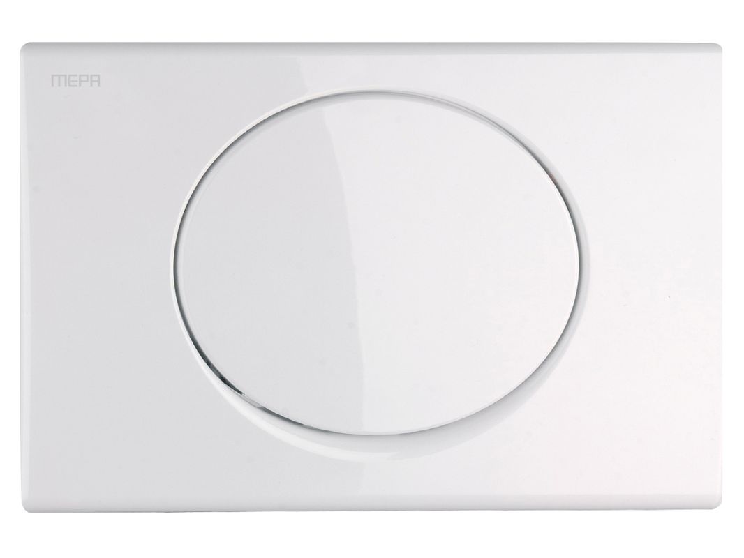Pauli + Menden WC-Betätigungsplatte MEPA Sun S / S Kunststoff, 165 x 245 mm, Farbe weiß Bild 1