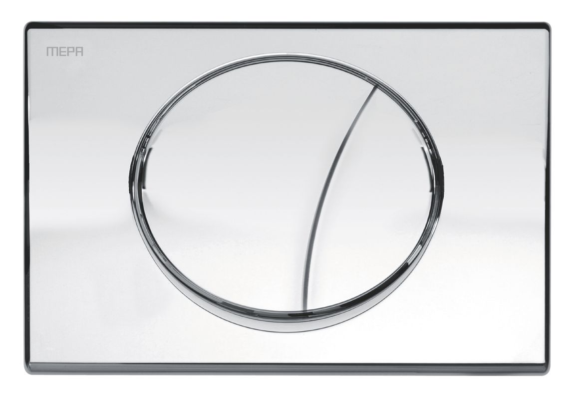 Pauli + Menden WC-Betätigungsplatte MEPA Sun 2-M Kunststoff Glanz, 165 x 245 mm, Farbe chrom Bild 1
