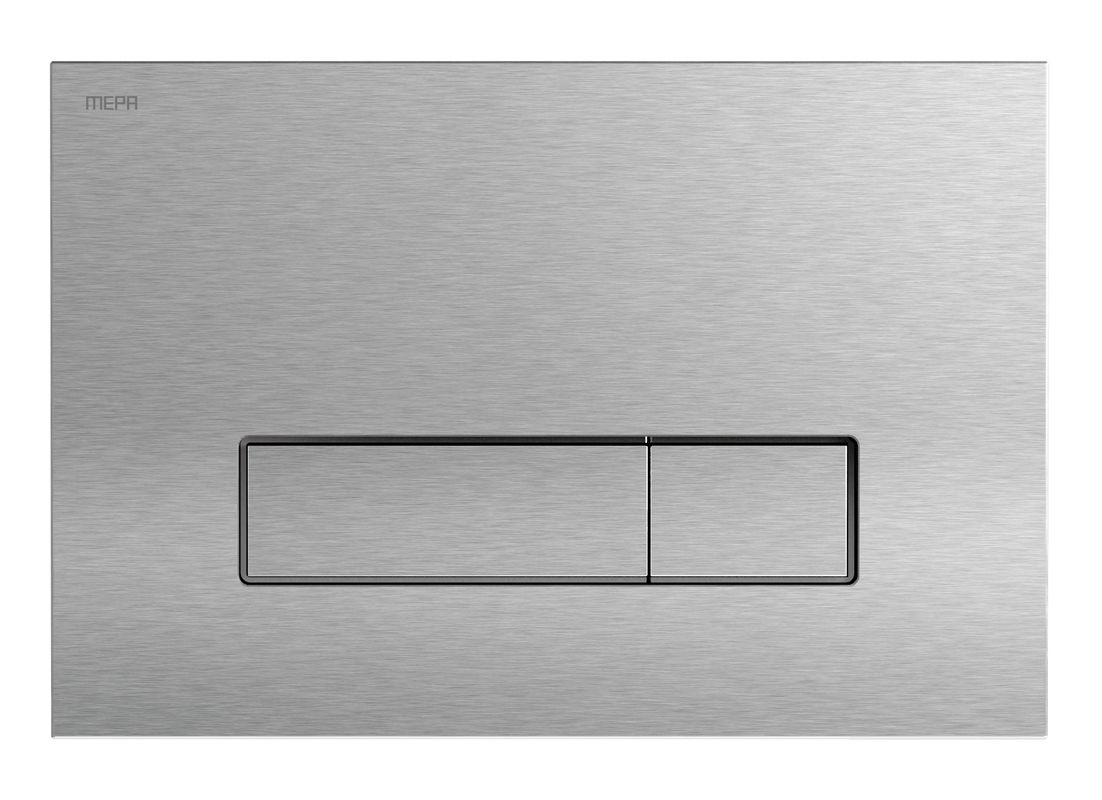 Pauli + Menden WC-Betätigungsplatte MEPA Orbit 2-M Edelstahl Steel Fliesenbündig, 157 x 230 mm, Farbe Edelstahl-Optik (silber) Bild 1