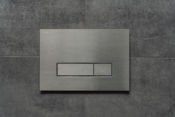 Pauli + Menden WC-Betätigungsplatte MEPA Orbit 2-M Edelstahl Steel Fliesenbündig, 157 x 230 mm, Farbe Edelstahl-Optik (silber) Bild 6
