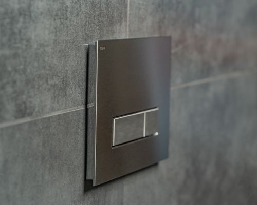 Pauli + Menden WC-Betätigungsplatte MEPA Orbit 2-M Edelstahl Steel Fliesenbündig, 157 x 230 mm, Farbe Edelstahl-Optik (silber) Bild 4