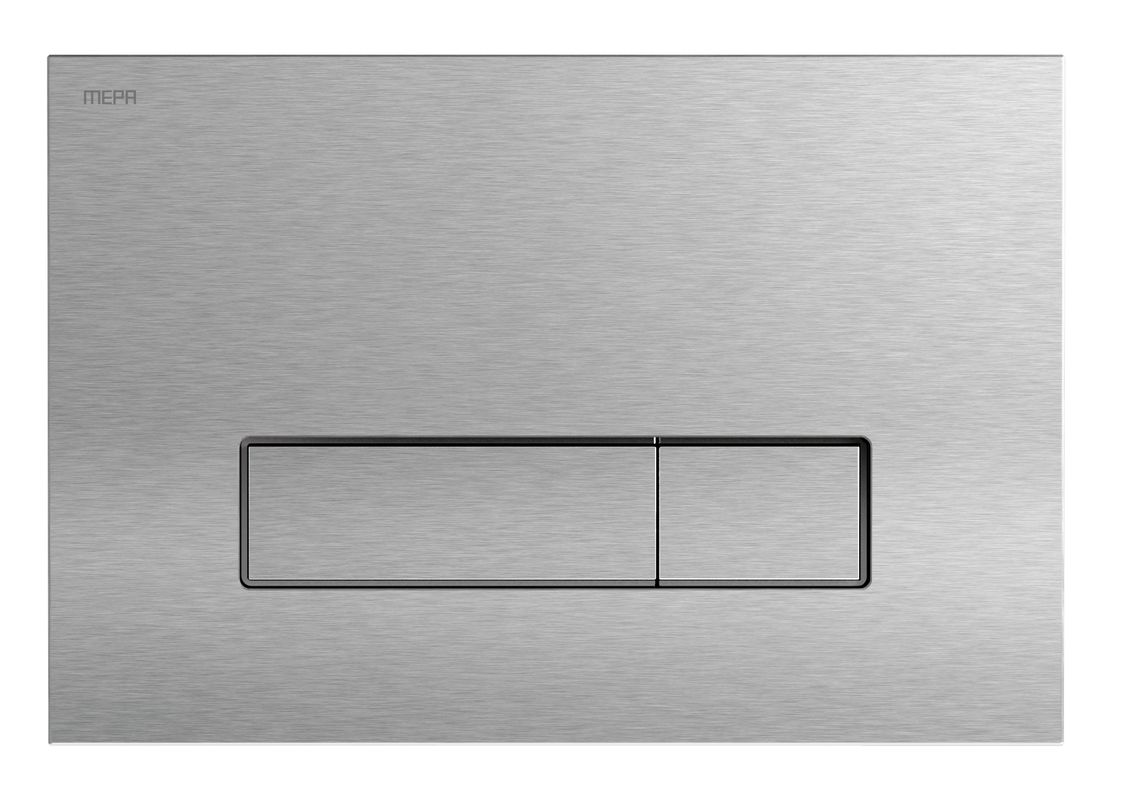 Pauli + Menden WC-Betätigungsplatte MEPA Orbit 2-M Edelstahl Steel Teileingelassen, 170 x 240 mm, Farbe Edelstahl-Optik (silber) Bild 1