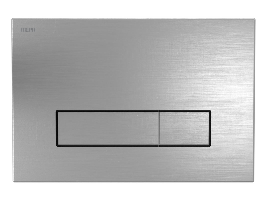 Pauli + Menden WC Betätigungsplatte MEPA Orbit 2-M Vandalensicher Edelstahl, 150 x 220 mm, Farbe Edelstahl-Optik (silber) Bild 1