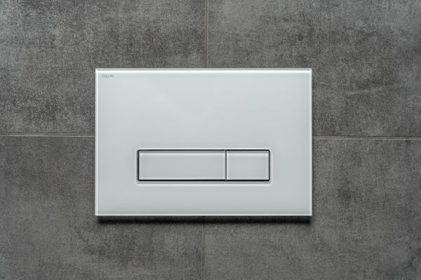 Pauli + Menden WC-Betätigungsplatte MEPA Orbit 2-M Glas Weiss Fliesenbündig, 157 x 230 mm, Farbe weiß Bild 6