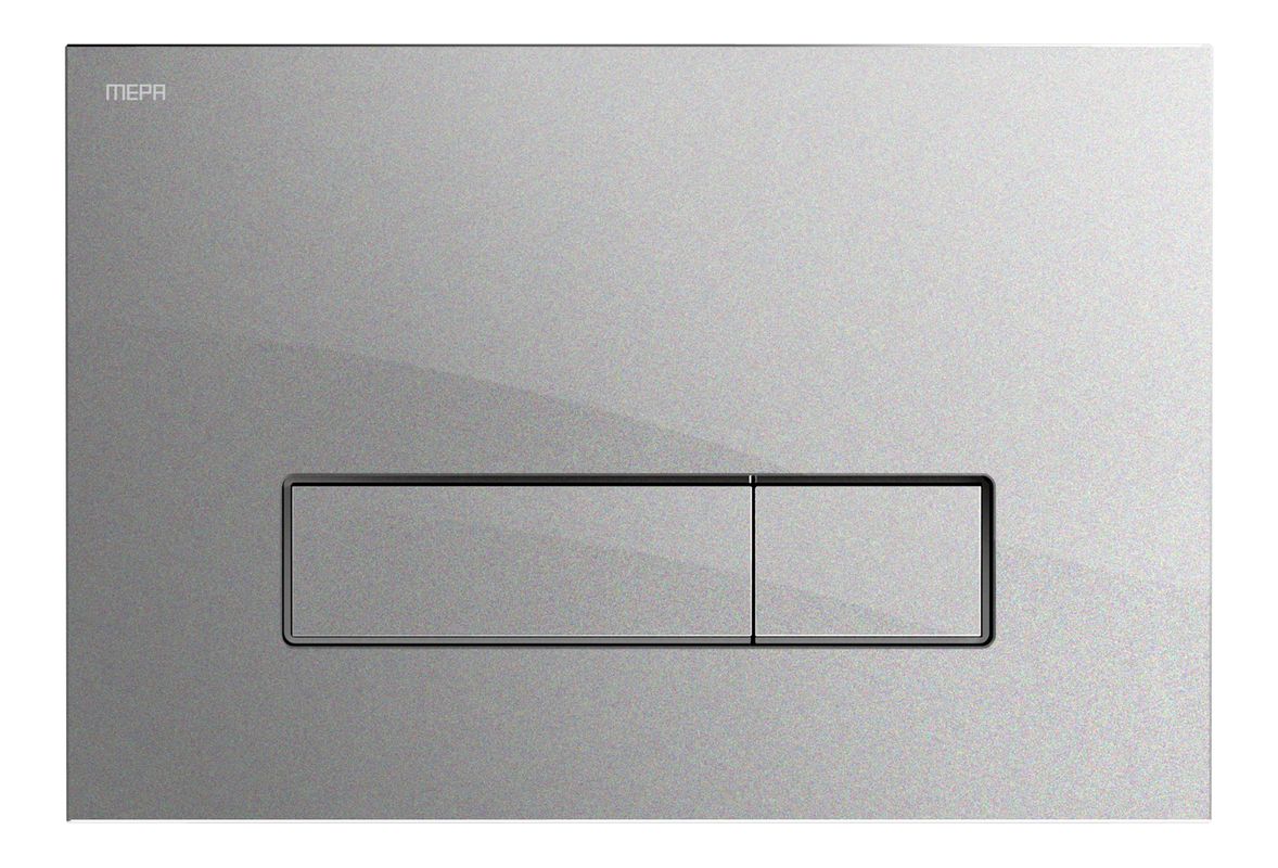 Pauli + Menden WC-Betätigungsplatte MEPA Orbit 2-M Glas Silber Fliesenbündig, 157 x 230 mm, Farbe silber Bild 1