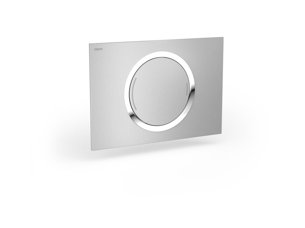 Pauli + Menden WC-Betätigungsplatte MEPA Zero 2-M Kunststoff Matt, 148 x 218 mm, Farbe chrom Bild 1