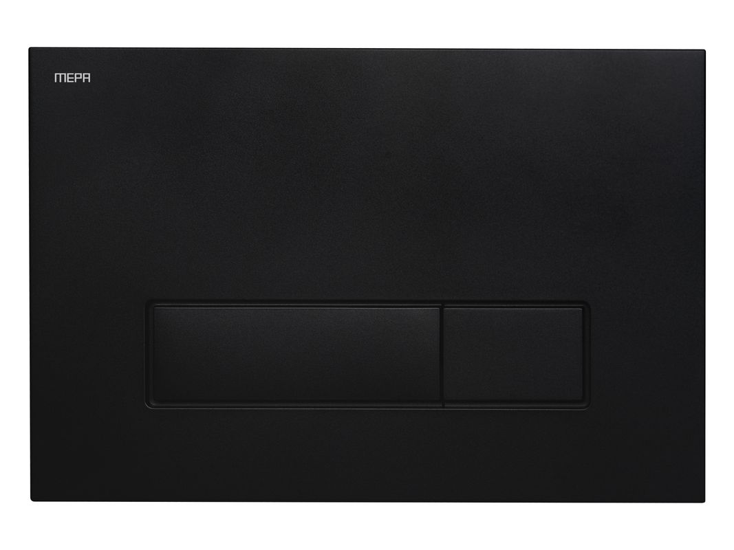 Pauli + Menden WC-Betätigungsplatte MEPA Orbit 2-M Kunststoff Matt, 147 x 217 mm, Farbe schwarz Bild 1