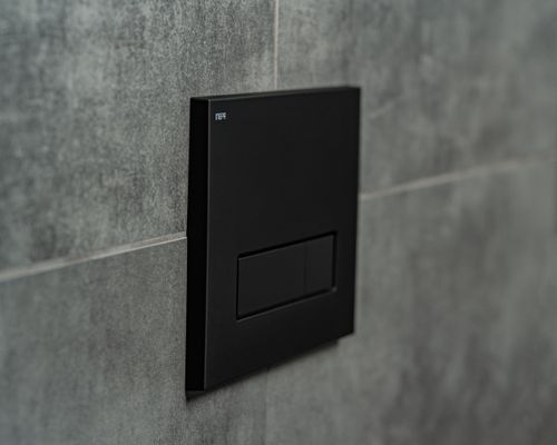 Pauli + Menden WC-Betätigungsplatte MEPA Orbit 2-M Kunststoff Matt, 147 x 217 mm, Farbe schwarz Bild 4