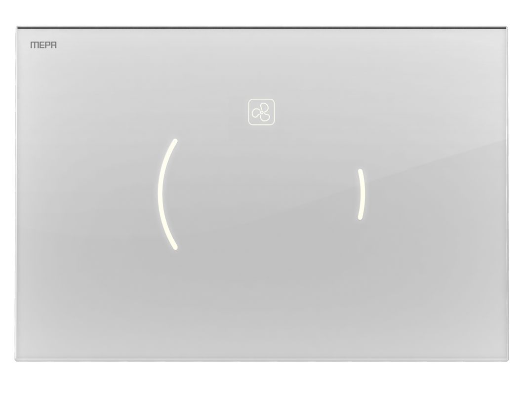 Pauli + Menden Ersatz WC-Betätigung MEPA Zero Lumo 2-M Glas Weiss Teileingelassen, Farbe weiß Bild 1