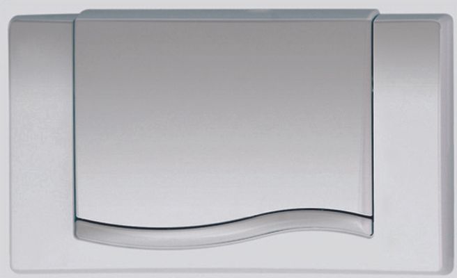 Pauli + Menden WC-Betätigungsplatte MEPA Wave S / S Kunststoff Matt, 180 x 22 mm, Farbe chrom Bild 2