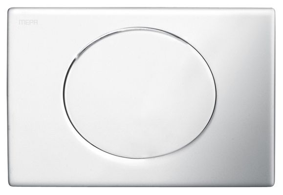Pauli + Menden WC-Betätigungsplatte MEPA Ellipse S / S Kunststoff Matt, 165 x 13 mm, Farbe chrom Bild 2
