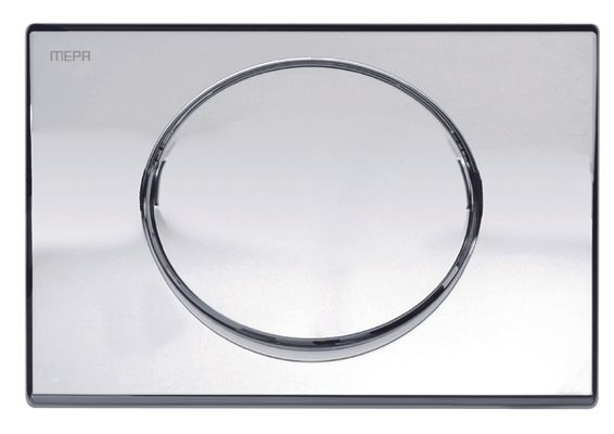 Pauli + Menden WC-Betätigungsplatte MEPA Ellipse S / S Kunststoff Glanz, 165 x 13 mm, Farbe chrom Bild 2
