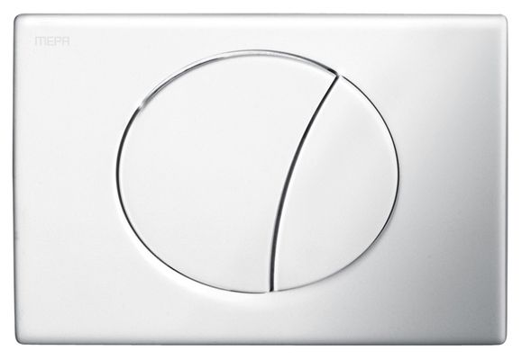 Pauli + Menden WC-Betätigungsplatte MEPA Ellipse 2-M Kunststoff Matt, 165 x 13 mm, Farbe chrom Bild 2
