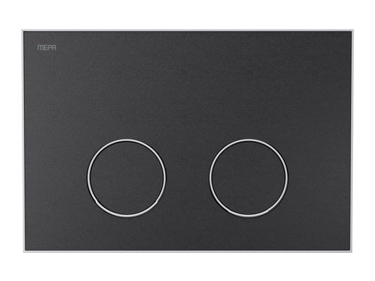 Pauli + Menden WC Betätigungsplatte MEPA Frame 2-M Laminam Schwarz-Matt, 148 x 218 mm, Farbe weiß Bild 2