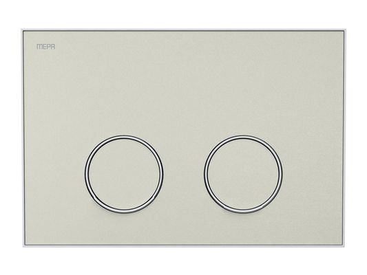 Pauli + Menden WC Betätigungsplatte MEPA Frame 2-M Laminam Sand-Matt, 148 x 218 mm, Farbe weiß Bild 2
