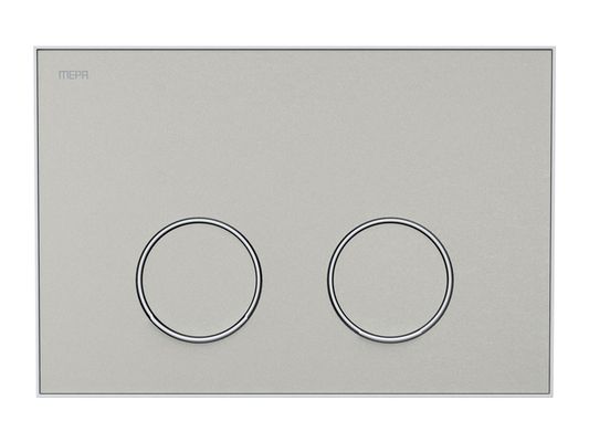 Pauli + Menden WC Betätigungsplatte MEPA Frame 2-M Laminam Warmgrau-Mattweiss, 148 x 218 mm, Farbe warm grau Bild 2