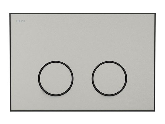 Pauli + Menden WC Betätigungsplatte MEPA Frame 2-M Laminam Warmgrau-Mattschwarz, 148 x 218 mm, Farbe warm grau Bild 2