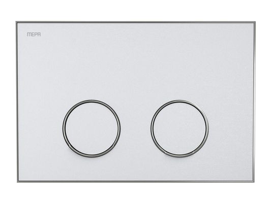 Pauli + Menden WC Betätigungsplatte MEPA Frame 2-M Laminam Weiss-Mattsilber, 148 x 218 mm, Farbe weiß Bild 2