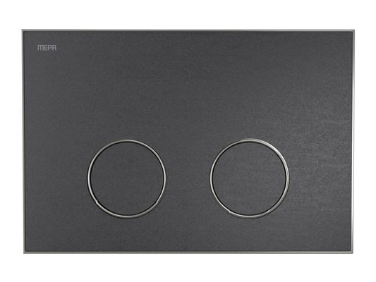 Pauli + Menden WC Betätigungsplatte MEPA Frame 2-M Laminam Schwarz-Mattsilber, 148 x 218 mm, Farbe schwarz Bild 2